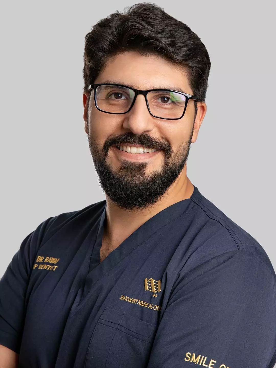 Portrait of Dr. Rawad Al Ghazzi, Specialist Oral & Maxillofacial Surgeon and Implantologist at Harmony Medical Center Dubai & Abu Dhabi.